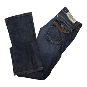 Taverniti Jeans Womens 29 Janis Flared Boot Distressed Y2K Low Rise Whiskering